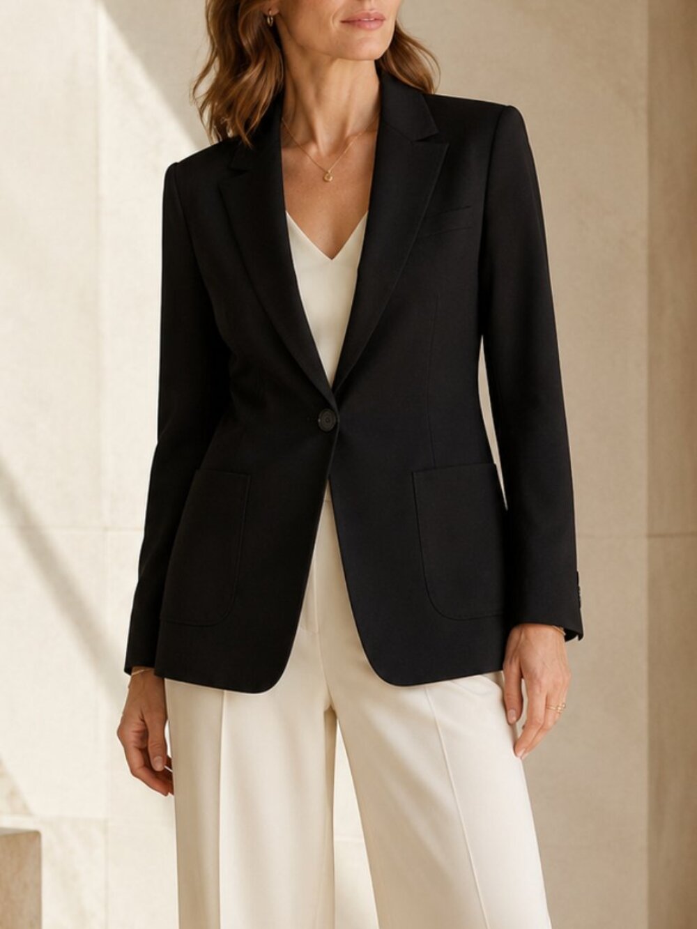 Lafayette 148 New York Virgin Wool Stretch Blazer Black Size 12
